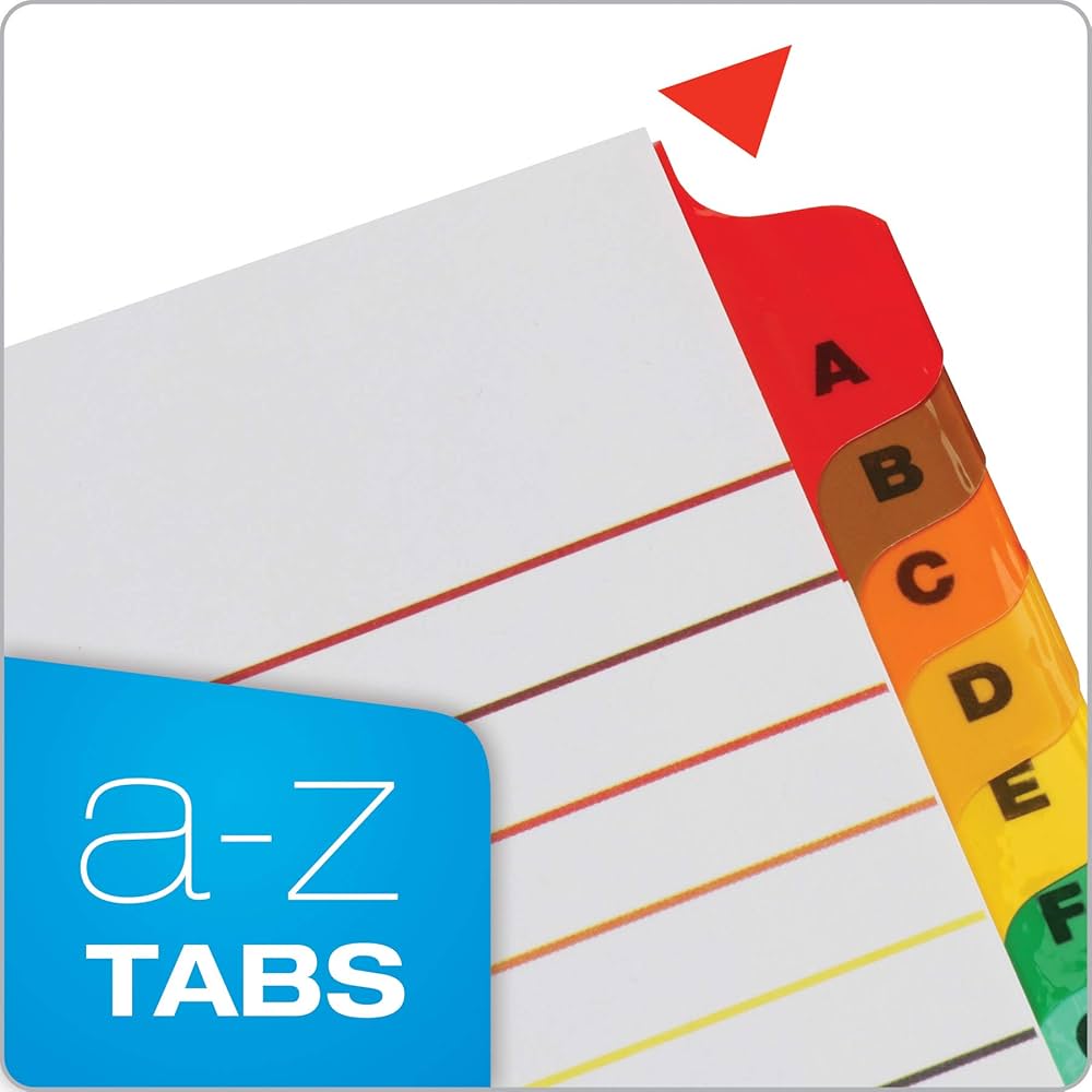 タブ3点 Amazon | Cardinal A-Z タブディバイダー 3リングバインダー用